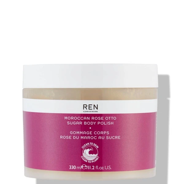 REN Clean Skincare Moroccan Rose Otto Sugar Body Polish 330ml 1 REN Clean Skincare Moroccan Rose Otto Sugar Body Polish 330ml