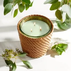 NEST New York Rattan Wild Mint And Eucalyptus 3-Wick 600g -Estee Lauder Sales Store 14238474 1865023678297119
