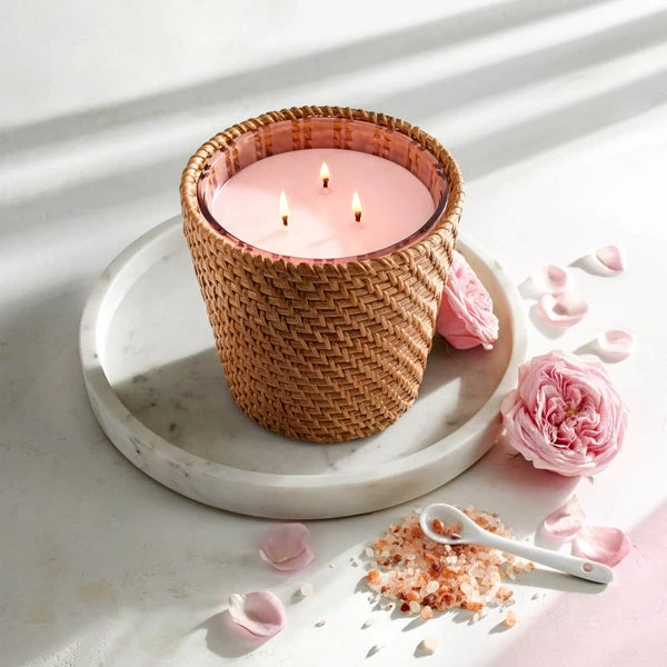 NEST New York Rattan Himalayan Salt And Rosewater 3-Wick 600g 4 NEST New York Rattan Himalayan Salt And Rosewater 3-Wick 600g - Image 4